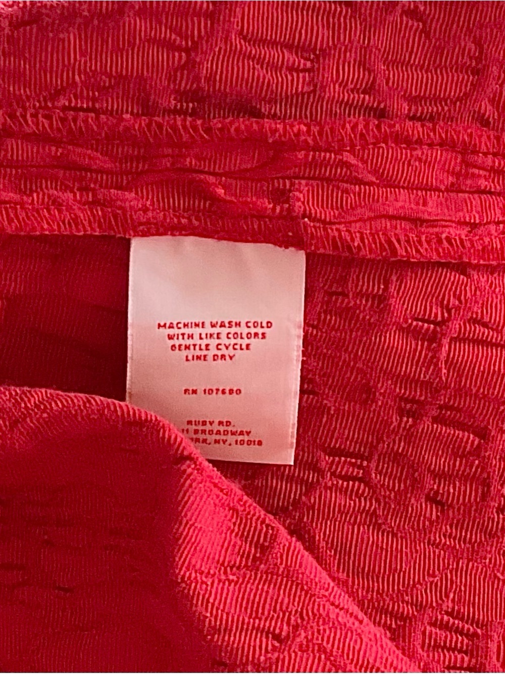Ruby Rd. Red Textured Standing CollarJacket - Picture 4 of 6